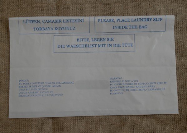Çamaşır Torbası Laundry Bag Otel Tipi Kuru Temizleme Torbası Çamaşır Poşeti