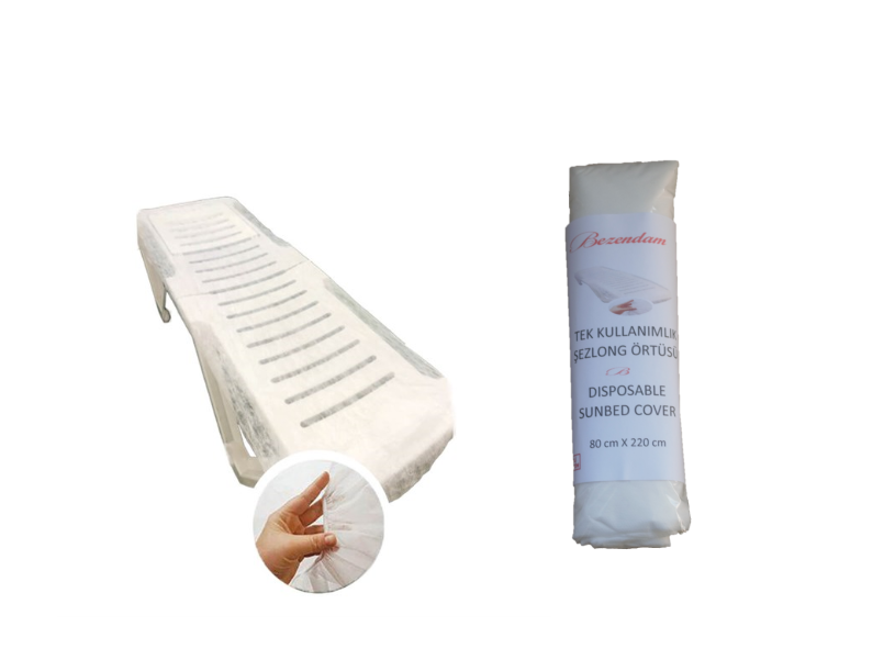 Bezendam Şezlong Örtüsü  TEK TEK PAKETLİ Lastikli Tek Kullanımlık Sunbed Cover