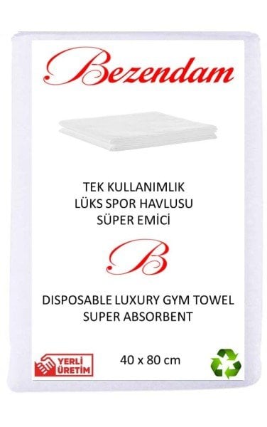 Bezendam Tek Kullanımlık Spor Havlusu Antrenman Havlusu TEK TEK PAKETLİ Ekstra Emici 100 Adet