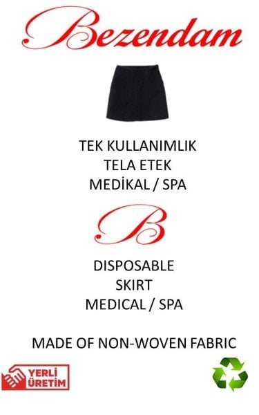 Bezendam Tek Kullanımlık Etek Hasta Muayene Eteği Doğum Eteği Tela Etek